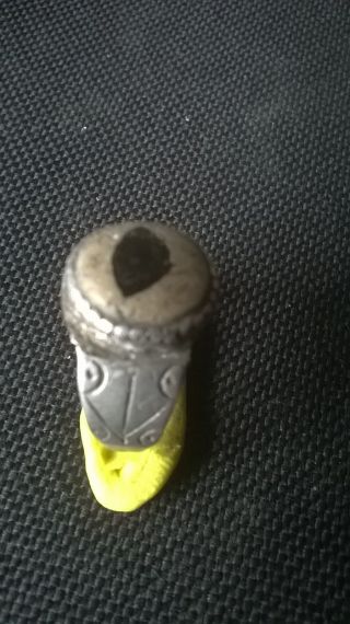 Ancient Silver Ring With Stone - In Shaped Eye - photo