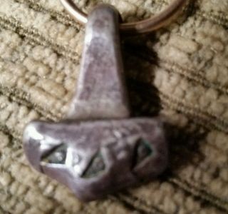 Authentic 900 To 1100 Ad Silver Viking Thor ' S Hammer photo