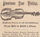 C 1880 ' S Antique American Star Violin Albert Philadelphia Banjo Business Ad Card String photo 2