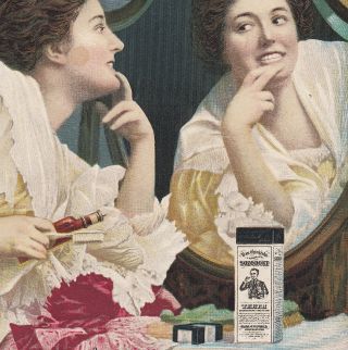 Sozodont Teeth Breath Cure Toothbrush Bottle B.  J.  Falk Photo Advertising Card photo