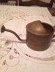 Old Mini Brass Watering Can,  Very Unique Spout Primitives photo 2