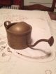 Old Mini Brass Watering Can,  Very Unique Spout Primitives photo 4