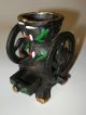 Vintage Miniature Cast Iron Coffee Mill Grinder With Drawer Hand Painted Primitives photo 1