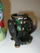 Vintage Miniature Cast Iron Coffee Mill Grinder With Drawer Hand Painted Primitives photo 2