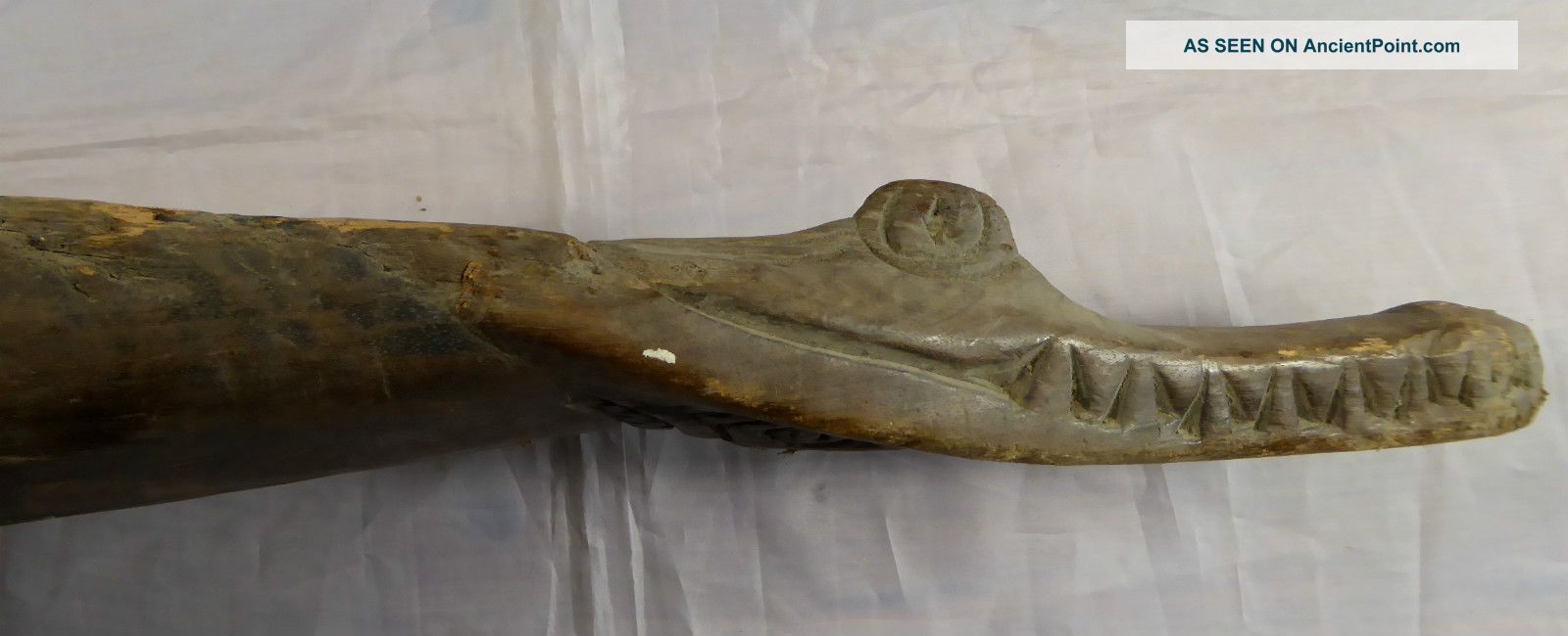 Very Early Png Papua Guinea Canoe Prowl With Crocodile Carving Layby Ava Pacific Islands & Oceania photo