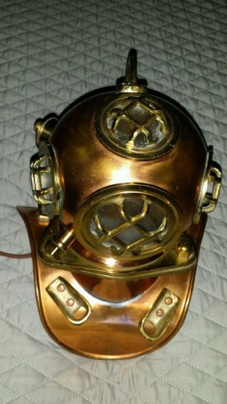 Collectible Sea Divers Helmet Solid Brass Us Navy Replica Mark V Nautical Decor photo