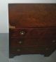 Vtg Mid Century Modern Campaign Style Burl Wood Nightstand Side End Table Post-1950 photo 2