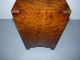 Vtg Mid Century Modern Campaign Style Burl Wood Nightstand Side End Table Post-1950 photo 8