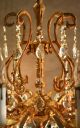 Vtg Lrg French - Italian Bronze Crystal Chandelier Restored.  Wiring.  Exquisite Chandeliers, Fixtures, Sconces photo 1