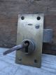 Reclaimed Vintage Brass Door Lock With Key Locks & Keys photo 1