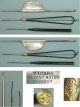 3 Antique Crochet Hooks English Patents Circa 1870 - 80s Other Antique Sewing photo 1