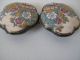 Very Fine Japanese Meiji Period Satsuma Cloisonne Buckle Belt W Peony & Birds Other Japanese Antiques photo 9