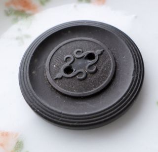 Antique Button Goodyear ' S 1851 Black Hard Rubber Large Size photo
