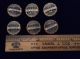 6 Antique Buttons Champleve? Painted - Buttons photo 1
