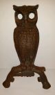 Vintage Fireplace Owl Andiron Fronts Hearth Ware photo 1