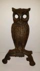 Vintage Fireplace Owl Andiron Fronts Hearth Ware photo 3