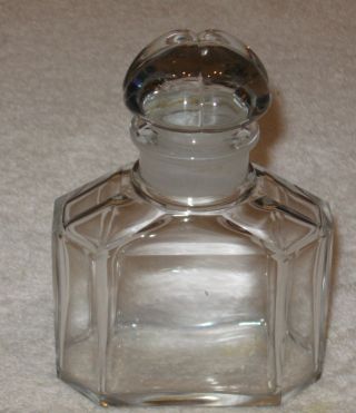 Vintage Guerlain Baccarat Style Quadrilobe Perfume Bottle - Cristal Nancy 4 1/2 