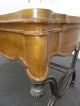 Gorgeous Writing Desk By Schnadig W Ornate Metal Scrolled Base Burl Wood Onlay Post-1950 photo 6