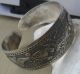 Vintage Tribal Exotic Chinese Handmade Miao Silver Fishes Flower Bracelet Bracelets photo 7
