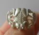Vintage Tribal Exotic Chinese Handmade Miao Silver Frog Ring Rings photo 2