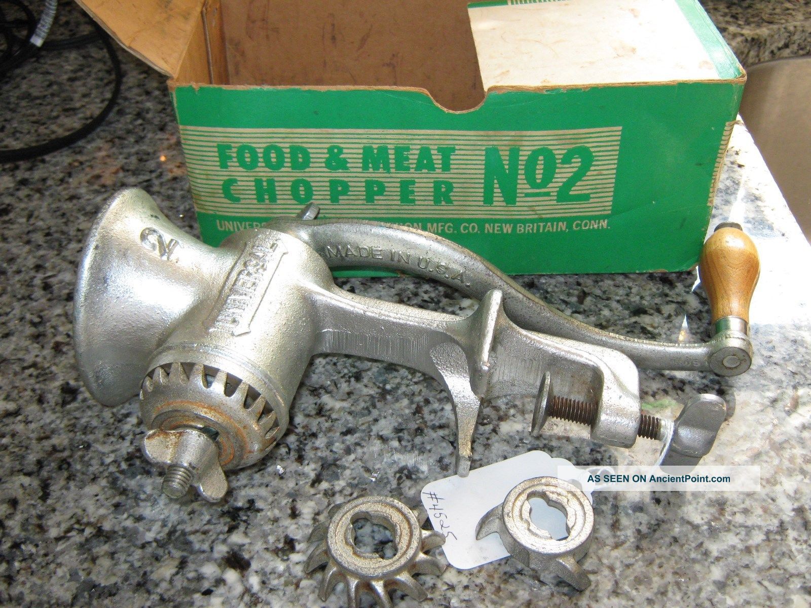 Vintage Landers,  Frary,  & Clark Universal Food And Meat Chopper No.  2 Meat Grinders photo