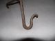 Large Primitive Hand Wrought Iron Hook Blacksmith 18th Century ? Old Hook Hearth Ware photo 1