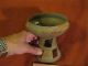 Vintage Antique Silla Dynasty Korean Unglazed Stoneware Stem Cup 1 Appraisal Korea photo 4