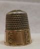 Antique 14k Gold & Sterling Silver Thimble By Goldsmith Stern Co.  Circa 1900s Thimbles photo 2
