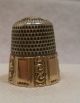 Antique 14k Gold & Sterling Silver Thimble By Goldsmith Stern Co.  Circa 1900s Thimbles photo 3