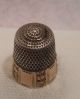 Antique 14k Gold & Sterling Silver Thimble By Goldsmith Stern Co.  Circa 1900s Thimbles photo 4