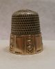 Antique 14k Gold & Sterling Silver Thimble By Goldsmith Stern Co.  Circa 1900s Thimbles photo 5