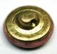 Antique Brass Rebus Button Don ' T Bee Cross Cuff Size W/ Pink Tint Buttons photo 1