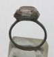 Medieval Bronze Ring Crystal - Glass You Can Use.  From Northern Europ Viking photo 1