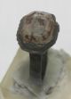 Medieval Bronze Ring Crystal - Glass You Can Use.  From Northern Europ Viking photo 2