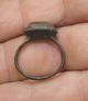 Medieval Bronze Ring Crystal - Glass You Can Use.  From Northern Europ Viking photo 5