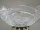 Glass Crystal Compote Centerpiece Bowl Brass Footed With Cut Teardrop Prisms. Compotes photo 2
