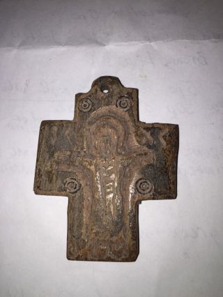 Unique Ancient Byzantine Bone Cross photo