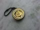 Solid Brass Coin Antique Vintage Calender Ship Anchor Nautical Keychain Compasses photo 1