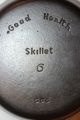 Vintage Size 6 Griswold Good Health Skillet P/n 656 Cast Iron Pan Other Antique Home & Hearth photo 1