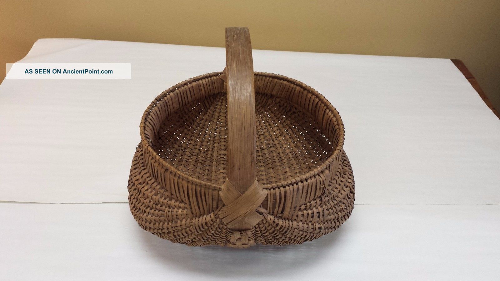 Antique Split Oak Buttocks Basket Primitives photo