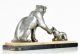 1930s French Art Deco Panther Group Sculpture Art Deco photo 1