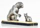 1930s French Art Deco Panther Group Sculpture Art Deco photo 4