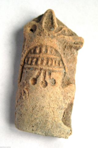 C.  2300 B.  C Ancient Egypt Old Kingdom - Vi Dynasty Clay Bastet Amulet Pendant photo