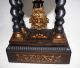 French Clock Ebonized Wood Japy Freres 4 Columns Rich Ornamented Pendulum Clocks photo 1