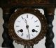 French Clock Ebonized Wood Japy Freres 4 Columns Rich Ornamented Pendulum Clocks photo 5