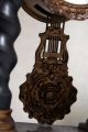 French Clock Ebonized Wood Japy Freres 4 Columns Rich Ornamented Pendulum Clocks photo 6