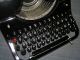 Antique Glossy Black Mercedes Selekta Typewriter Of 1939, .  76 Years Old, . Typewriters photo 8
