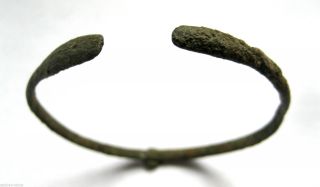 Circa.  1000 B.  C British Found Bronze Age Celtic Bronze Bracelet - Wrist Torc photo