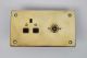Vintage 1930 ' S Edwardian Style Walsall Brass Plug Socket With Switch - Bakelite. Other Antique Architectural photo 9