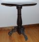 Antique Victorian Walnut Pedestal Cafe Table With Cast Iron Tripod Base C.  1870 1800-1899 photo 1